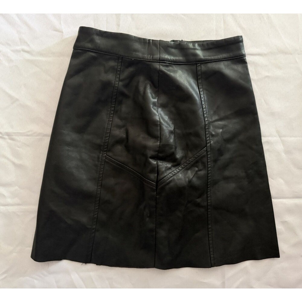 H & M Faux Leather Black Mini Skirt Size 4 US 34 EUR